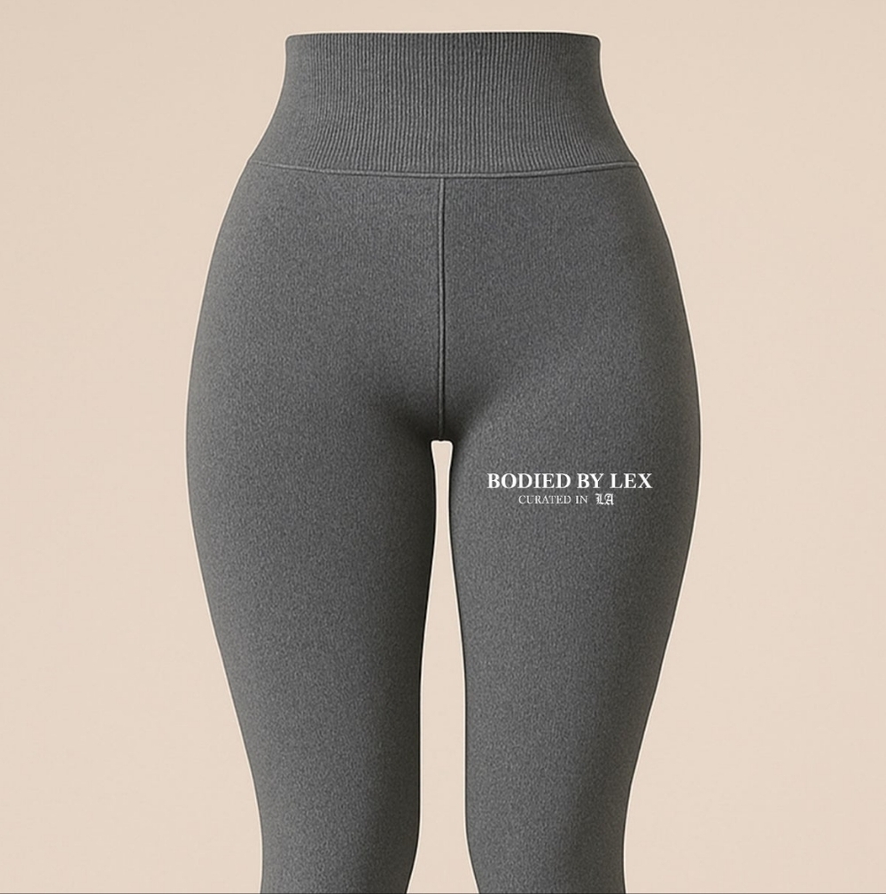 Bodied By Lex (Large, Graphite Gray) Women's Leggings Sizs L NWT